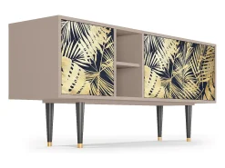 Móvel De Tv* Mueble de TV - 150х69х41 cm - T5 - Jungle Vibes, Latte Bege