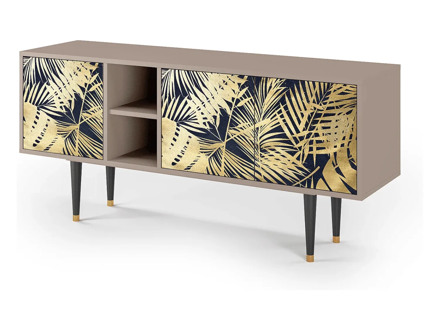 Móvel De Tv* Mueble de TV - 150х69х41 cm - T5 - Jungle Vibes, Latte Bege