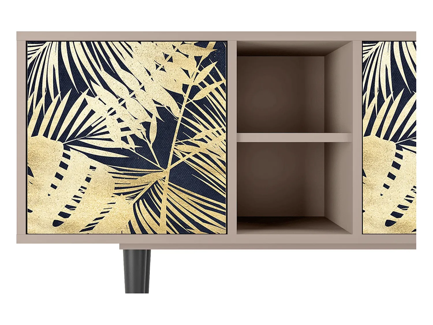 Móvel De Tv* Mueble de TV - 150х69х41 cm - T5 - Jungle Vibes, Latte Bege