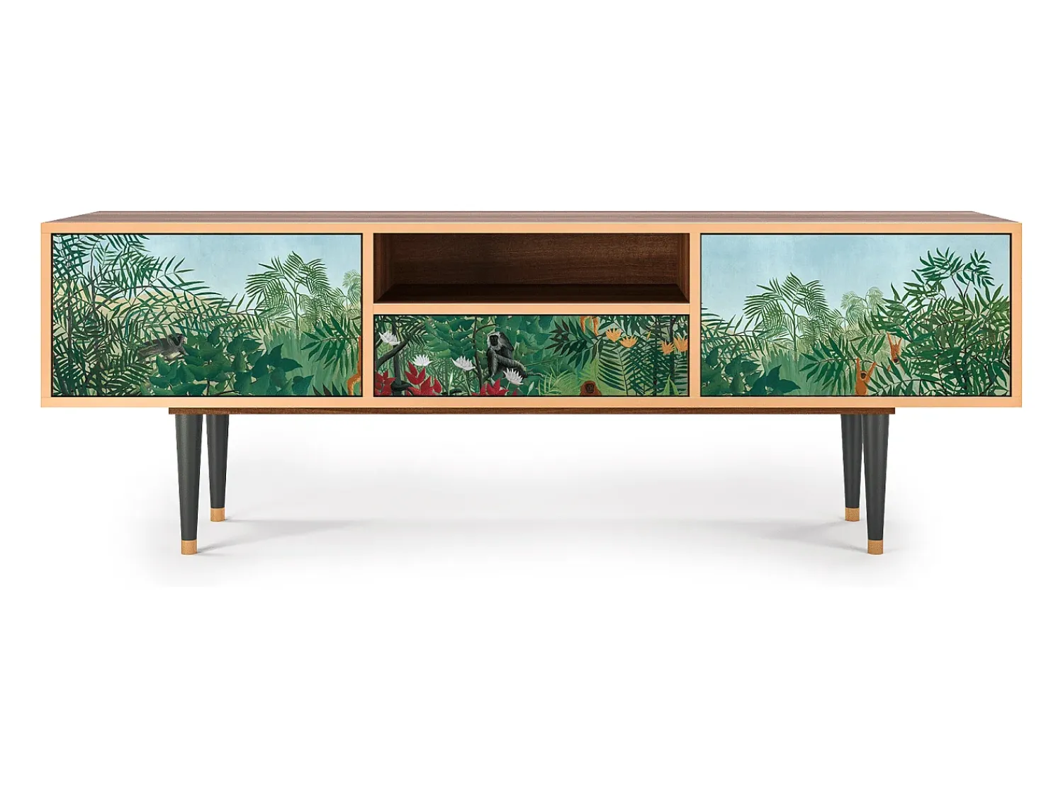 Mueble de TV - 170х59х41 cm - T6 - Jungles in Paris, Nogueira^ Móvel De Tv