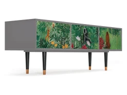 Móvel De Tv* Mueble de TV - 170х59х48 cm - T4 - Jungles in Paris, Cinza Cinzento