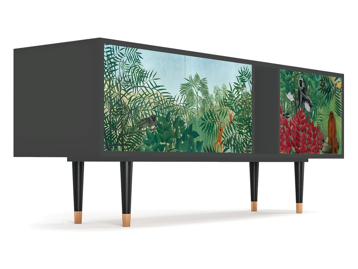 Sale Mueble de TV - 170х69х48 cm - T1 - Jungles in Paris, Antracite Cinza antracite