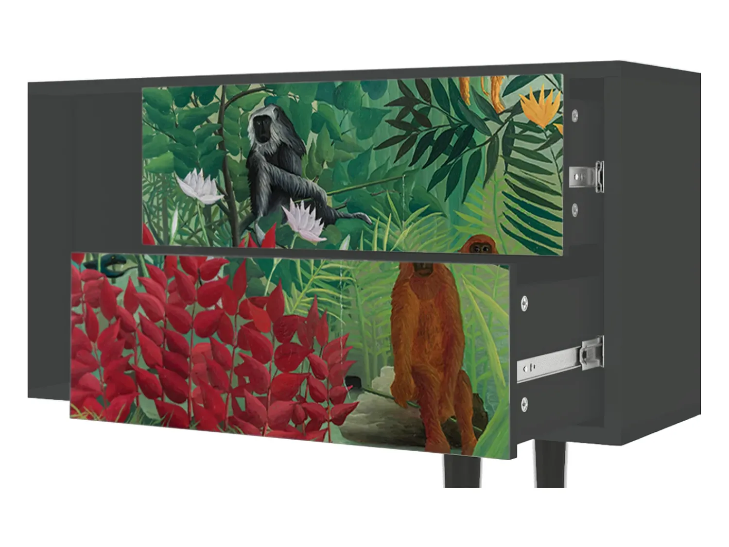 Sale Mueble de TV - 170х69х48 cm - T1 - Jungles in Paris, Antracite Cinza antracite