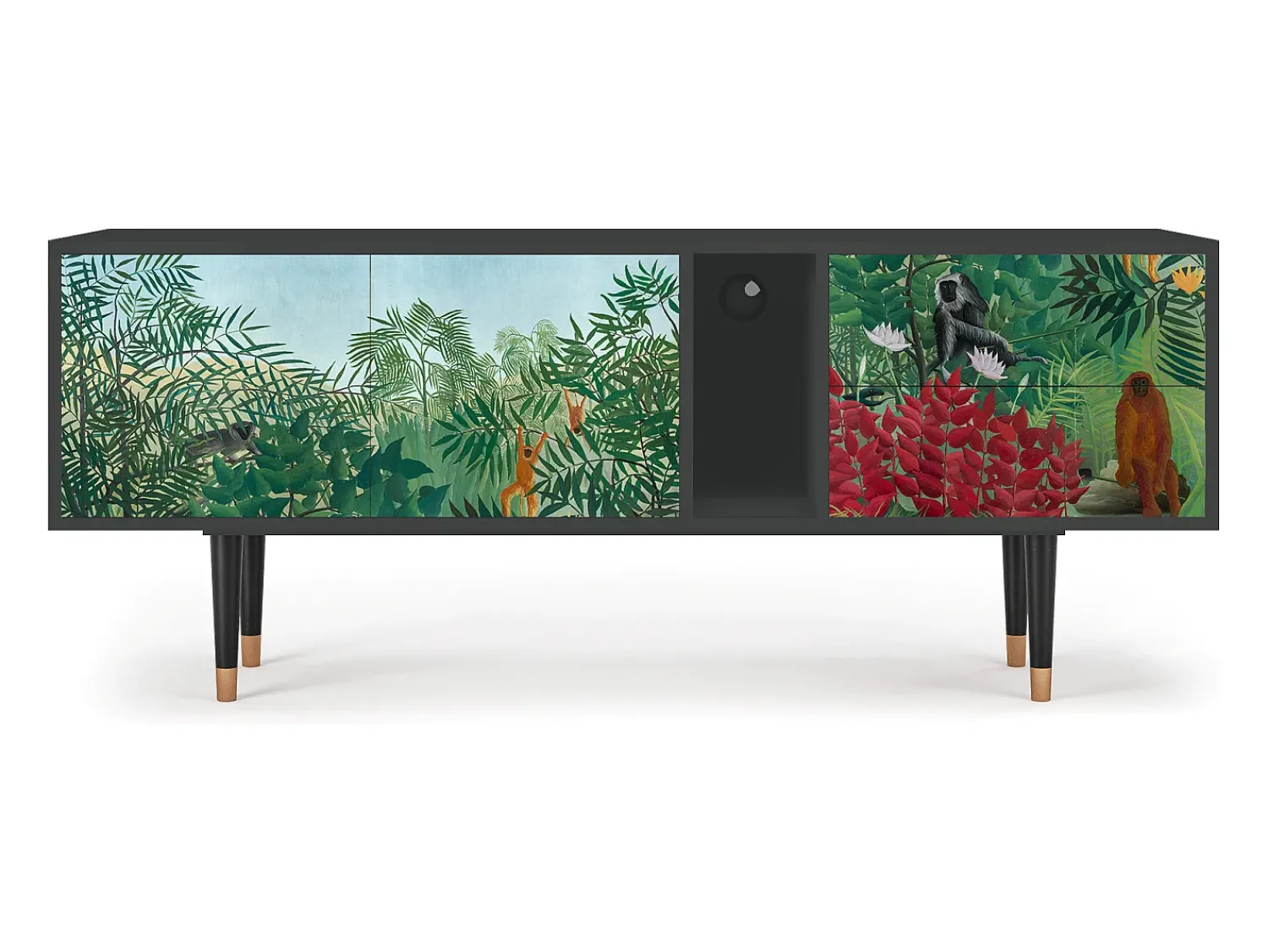 Sale Mueble de TV - 170х69х48 cm - T1 - Jungles in Paris, Antracite Cinza antracite