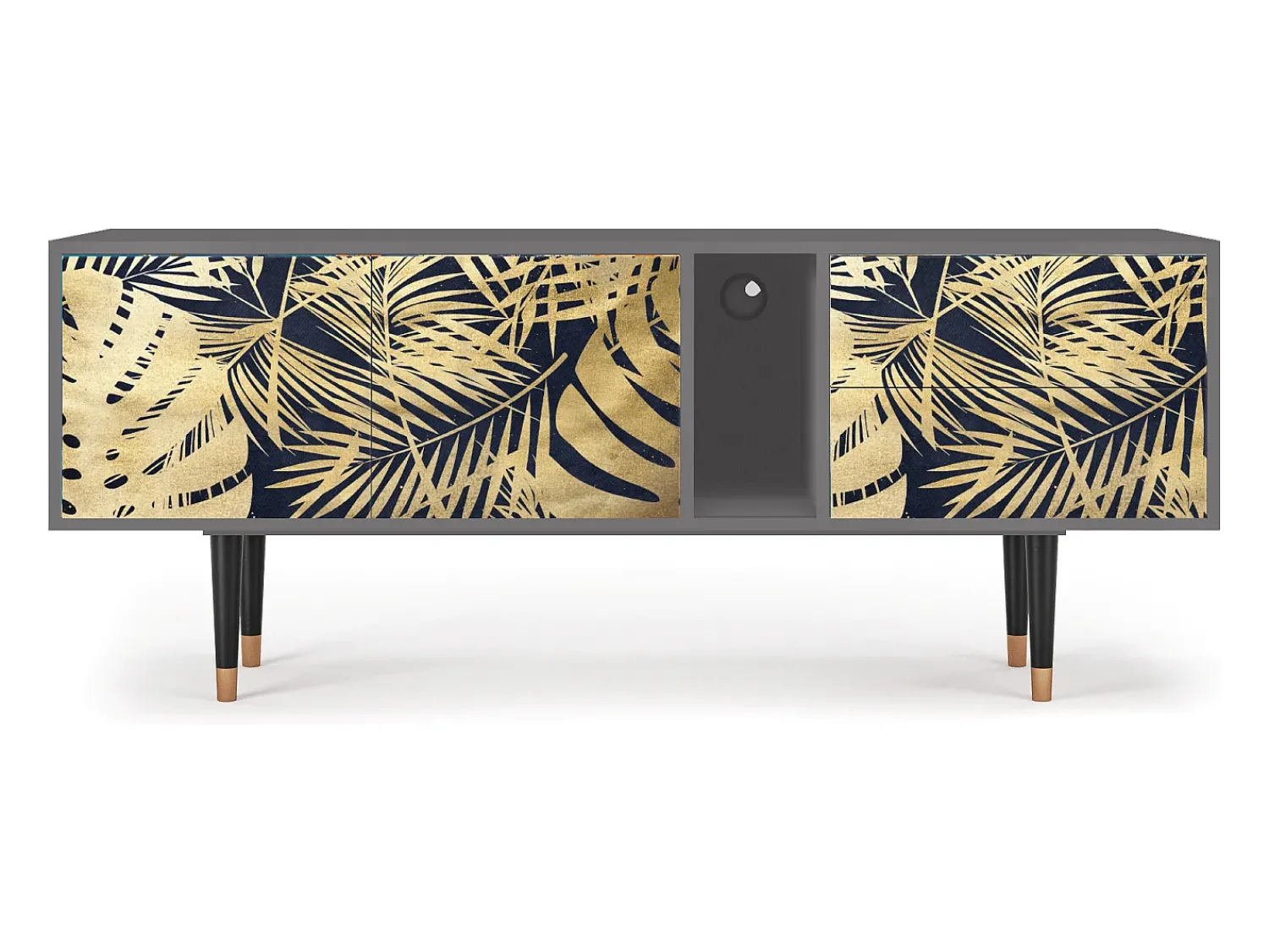 Mueble de TV - 170х69х48 cm - T1 - Jungle Vibes, Cinza^ Móvel De Tv