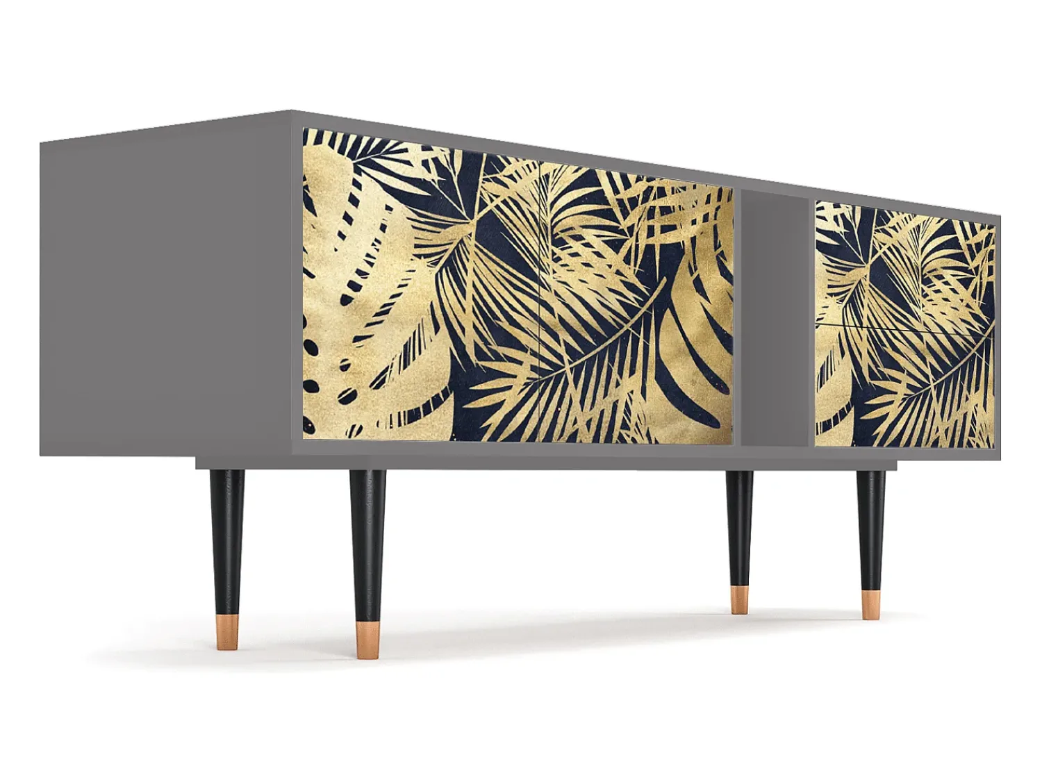 Mueble de TV - 170х69х48 cm - T1 - Jungle Vibes, Cinza^ Móvel De Tv