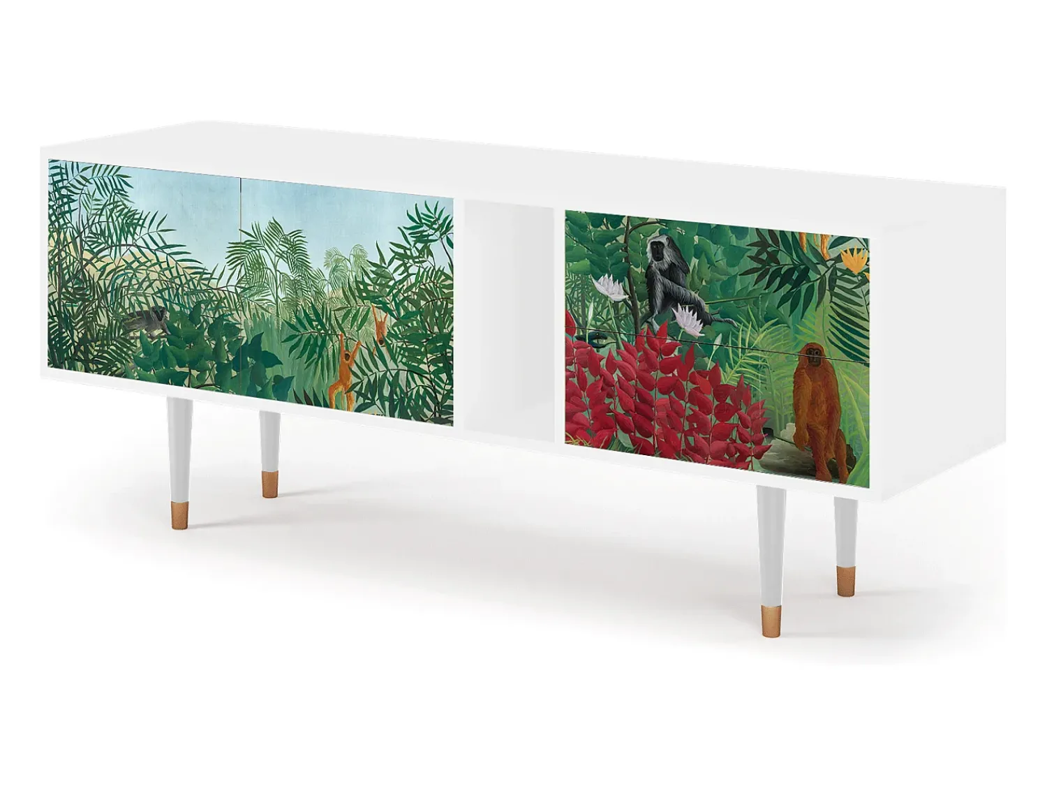 Mueble de TV - 170х69х48 cm - T1 - Jungles in Paris, Branco^ Móvel De Tv
