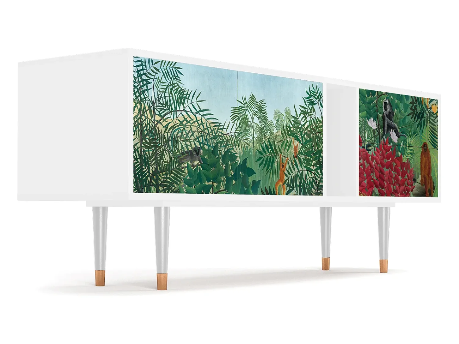 Mueble de TV - 170х69х48 cm - T1 - Jungles in Paris, Branco^ Móvel De Tv