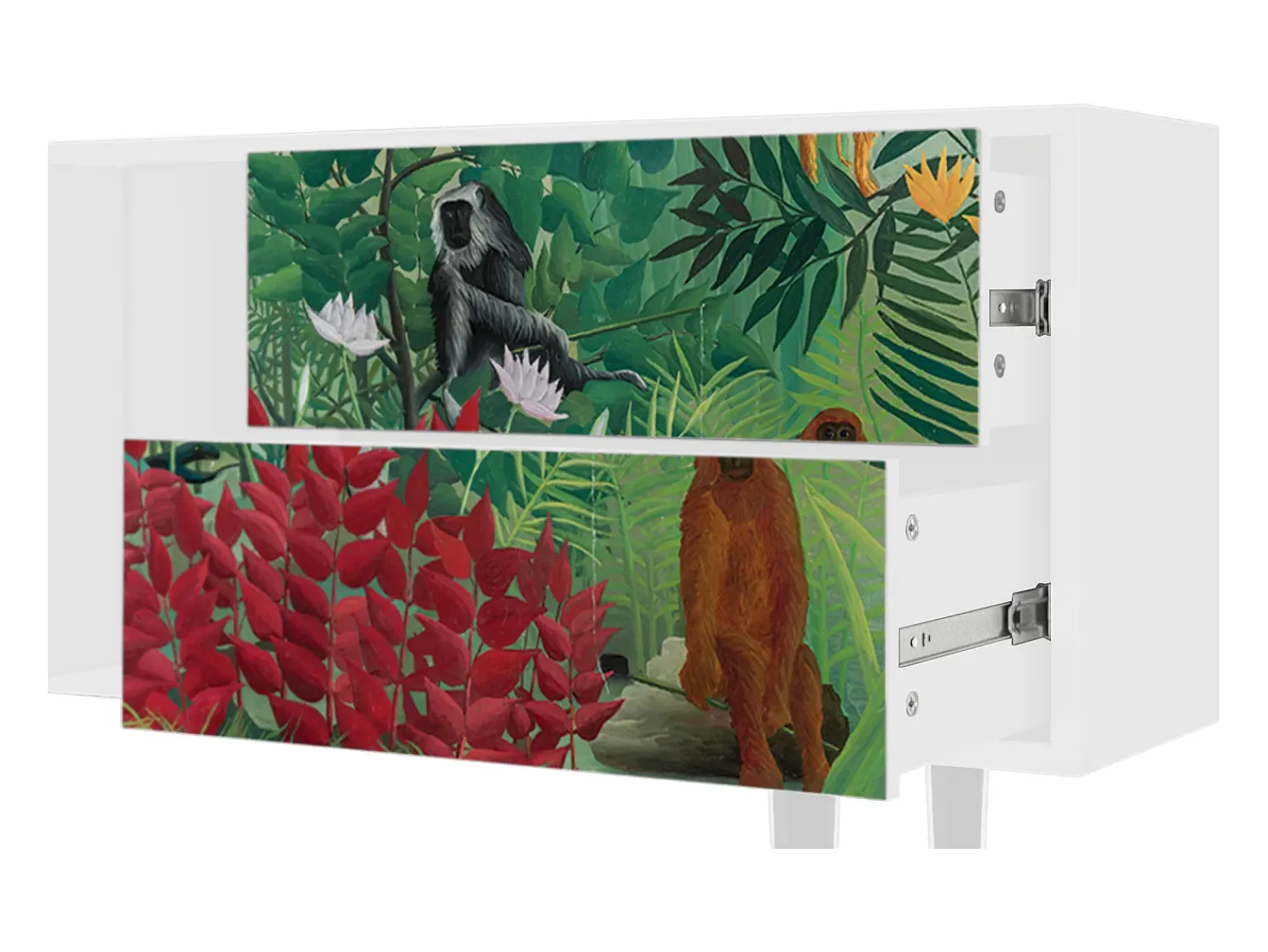 Mueble de TV - 170х69х48 cm - T1 - Jungles in Paris, Branco^ Móvel De Tv
