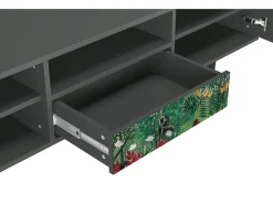 Mueble de TV - 170х59х41 cm - T6 - Jungles in Paris, Antracite^ Móvel De Tv