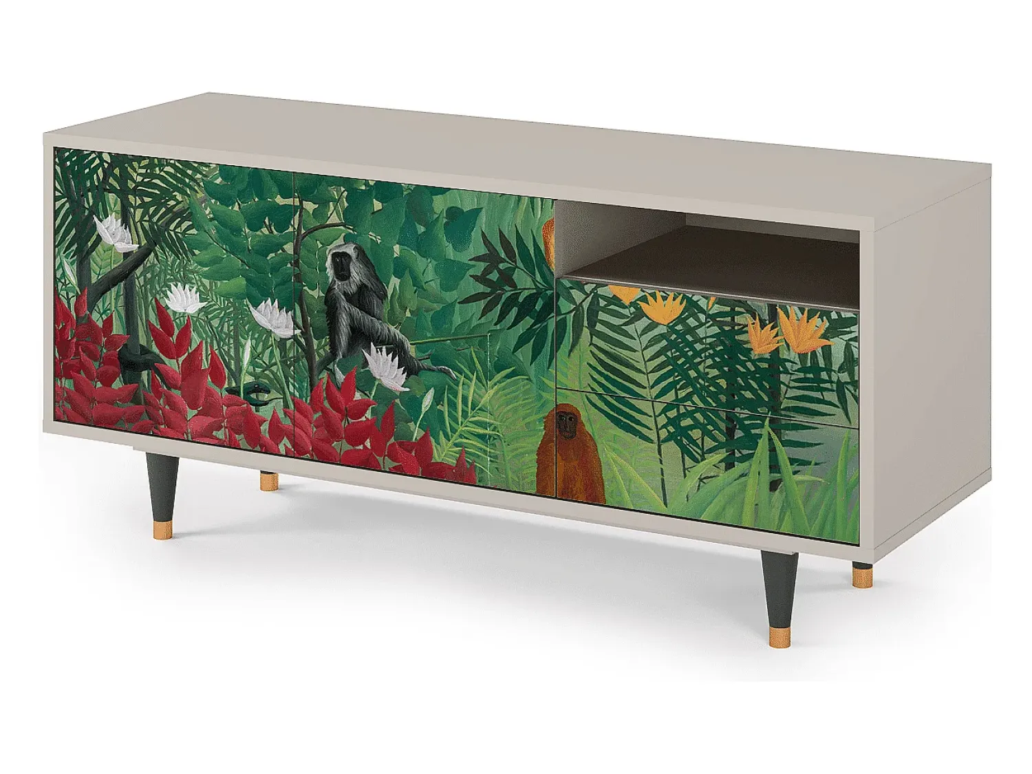 Mueble de TV - 125х56х41 cm - T7 - Jungles in Paris, Areia^ Móvel De Tv