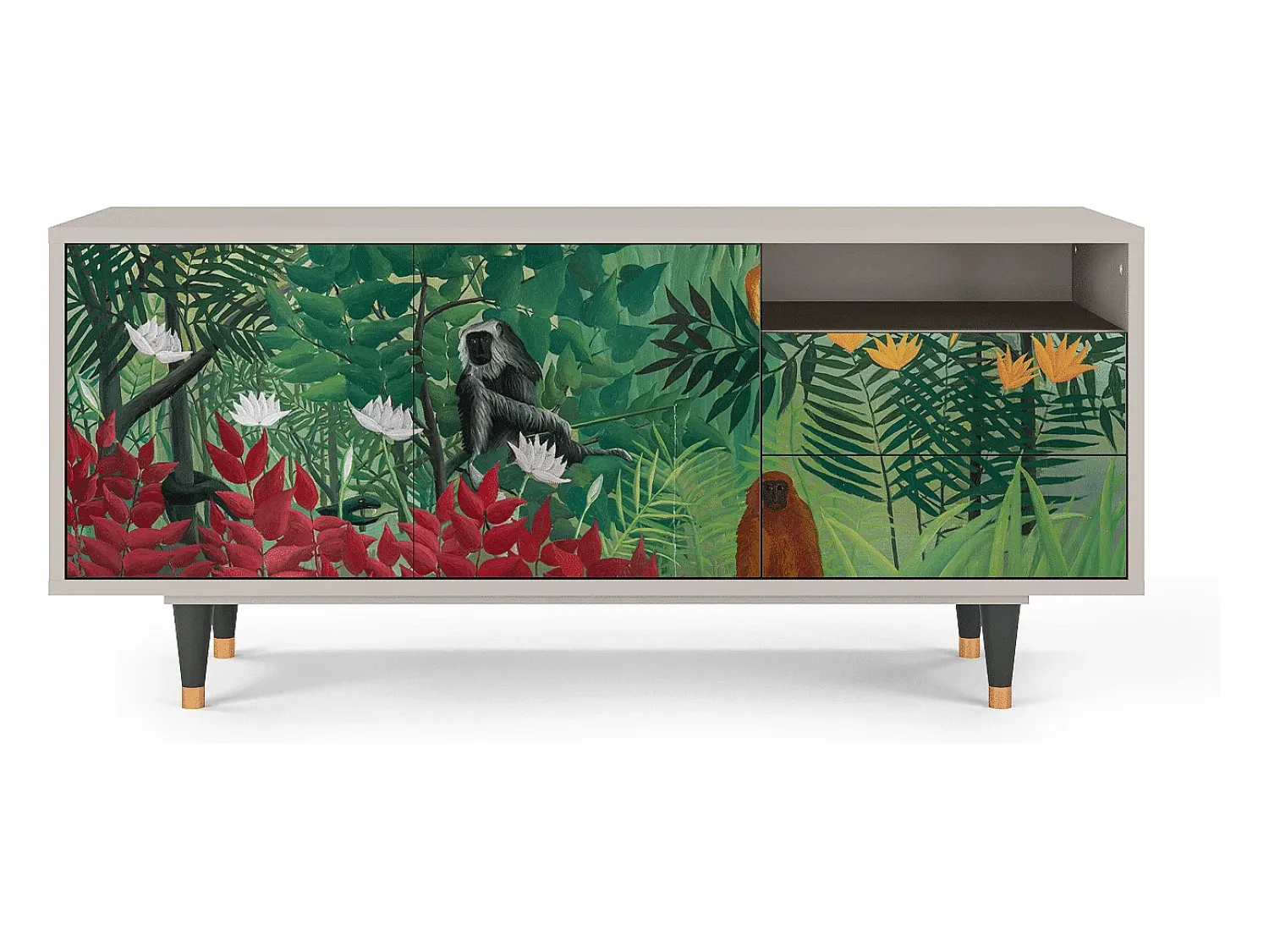 Mueble de TV - 125х56х41 cm - T7 - Jungles in Paris, Areia^ Móvel De Tv