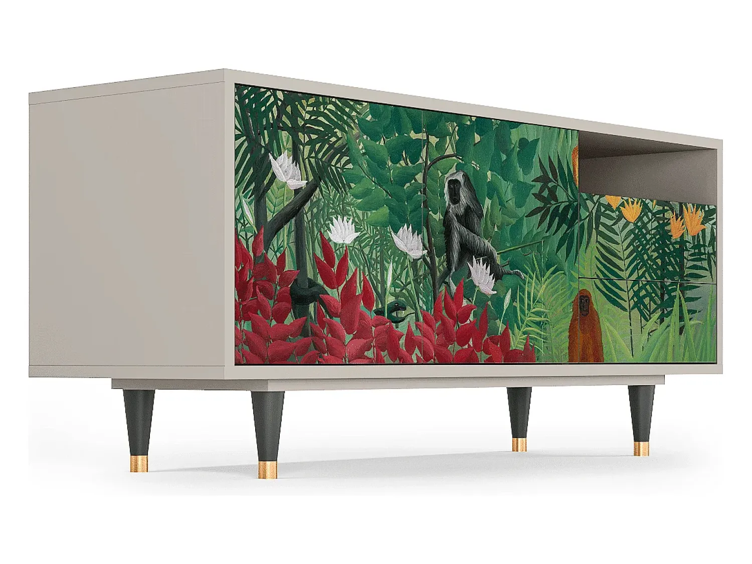 Mueble de TV - 125х56х41 cm - T7 - Jungles in Paris, Areia^ Móvel De Tv