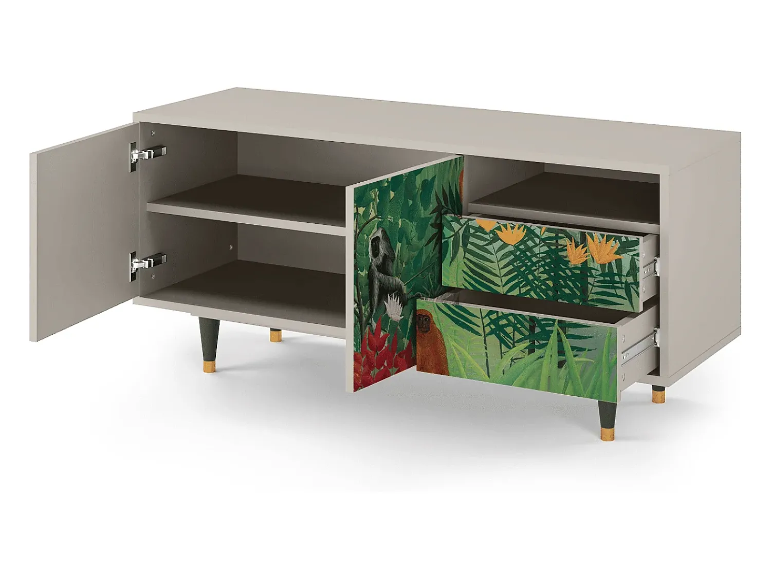 Mueble de TV - 125х56х41 cm - T7 - Jungles in Paris, Areia^ Móvel De Tv