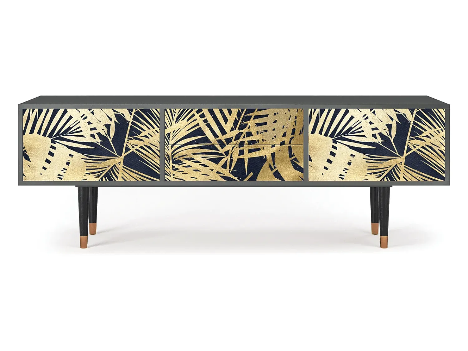 New Mueble de TV - 170х59х48 cm - T4 - Jungle Vibes, Antracite Cinza antracite