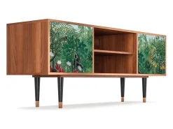 Móvel De Tv* Mueble de TV - 170х69х48 cm - T2 - Jungles in Paris, Nogueira Castanho