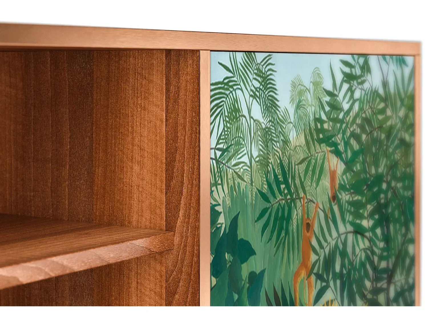 Móvel De Tv* Mueble de TV - 170х69х48 cm - T2 - Jungles in Paris, Nogueira Castanho