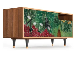 Mueble de TV - 125х56х41 cm - T7 - Jungles in Paris, Nogueira^ Móvel De Tv