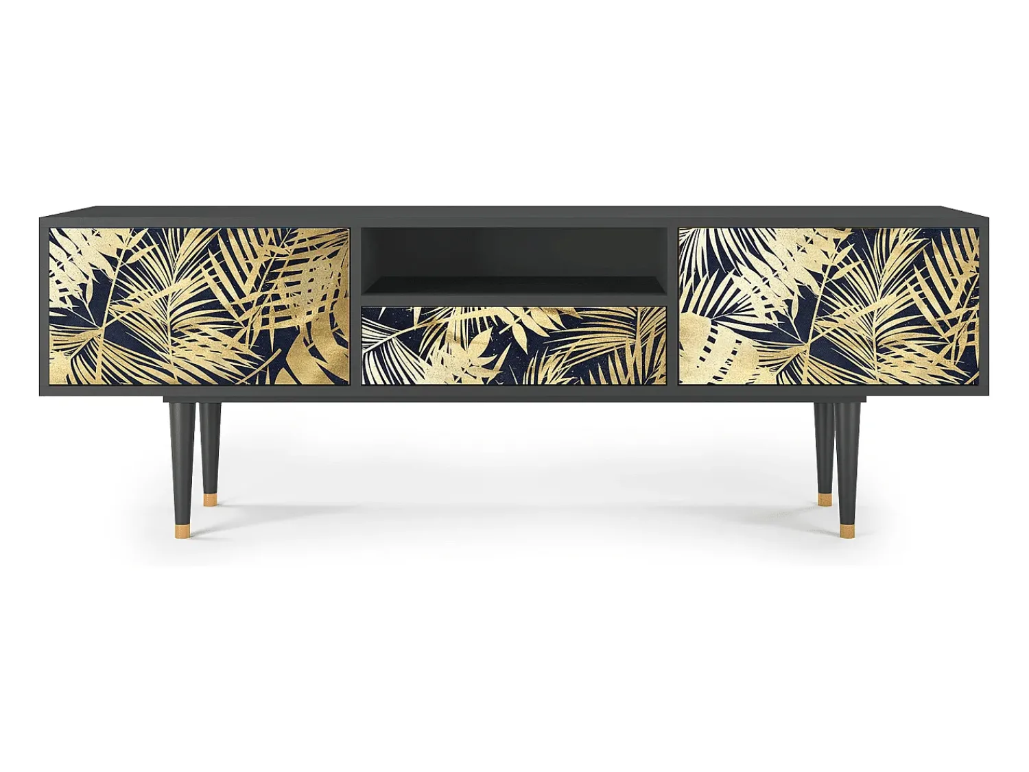 Online Mueble de TV - 170х59х41 cm - T6 - Jungle Vibes, Antracite Cinza antracite