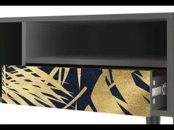 Discount Mueble de TV - 115х59х48 cm - T3 - Jungle Vibes, Antracite Cinza antracite