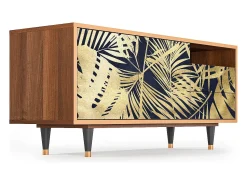 Móvel De Tv| Mueble de TV - 125х56х41 cm - T7 - Jungle Vibes, Nogueira Castanho