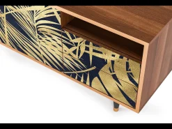Móvel De Tv| Mueble de TV - 125х56х41 cm - T7 - Jungle Vibes, Nogueira Castanho