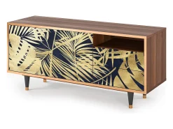 Móvel De Tv| Mueble de TV - 125х56х41 cm - T7 - Jungle Vibes, Nogueira Castanho