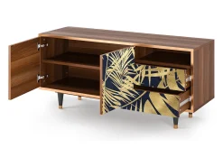 Móvel De Tv| Mueble de TV - 125х56х41 cm - T7 - Jungle Vibes, Nogueira Castanho
