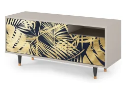 Móvel De Tv| Mueble de TV - 125х56х41 cm - T7 - Jungle Vibes, Areia Bege