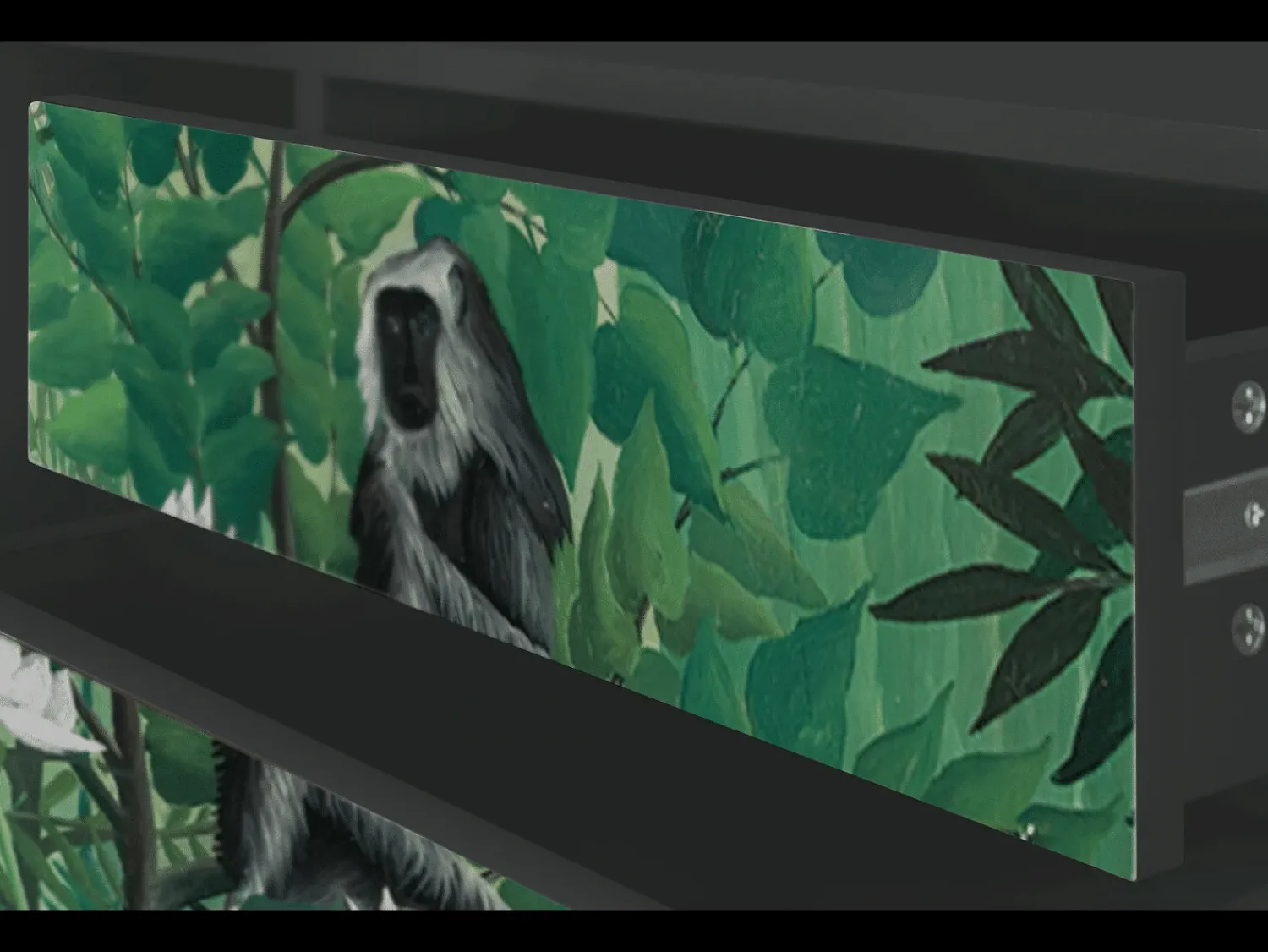 Móvel De Tv| Mueble de TV - 170х59х48 cm - T4 - Jungles in Paris, Antracite Cinza antracite