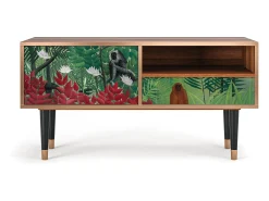 Móvel De Tv| Mueble de TV - 115х59х48 cm - T3 - Jungles in Paris, Nogueira Castanho