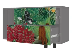 New Mueble de TV - 170х69х48 cm - T1 - Jungles in Paris, Cinza Cinzento