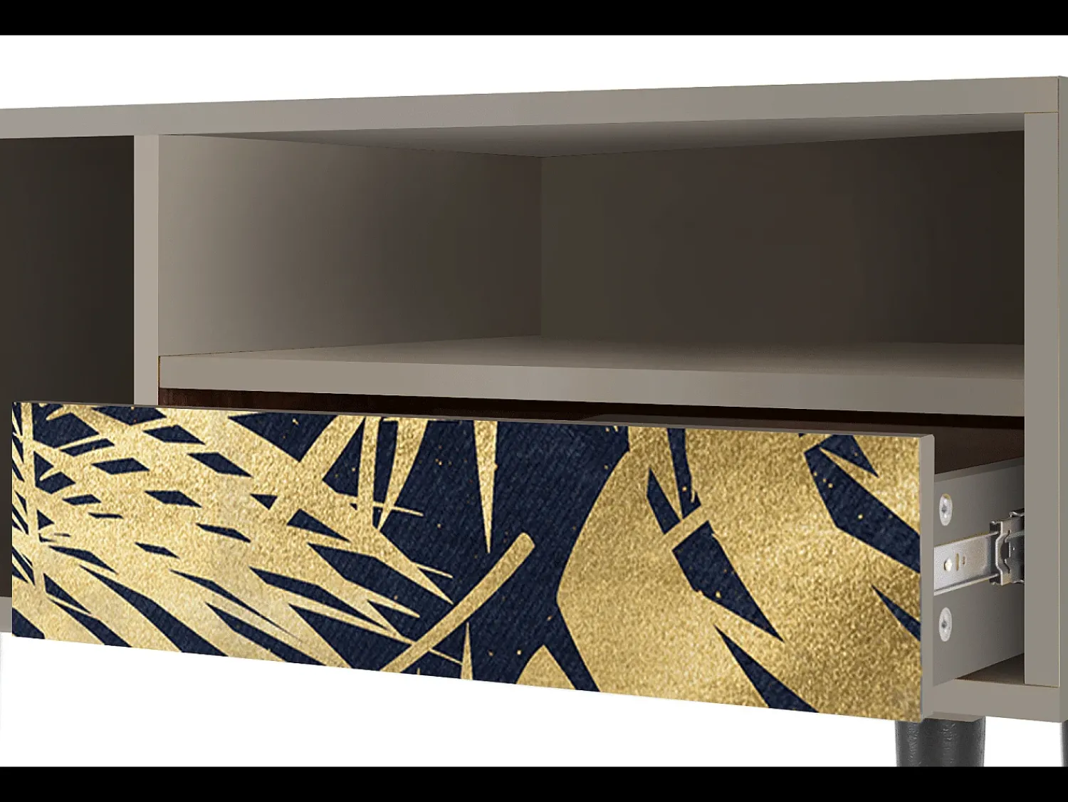 Móvel De Tv| Mueble de TV - 115х59х48 cm - T3 - Jungle Vibes, Areia Bege