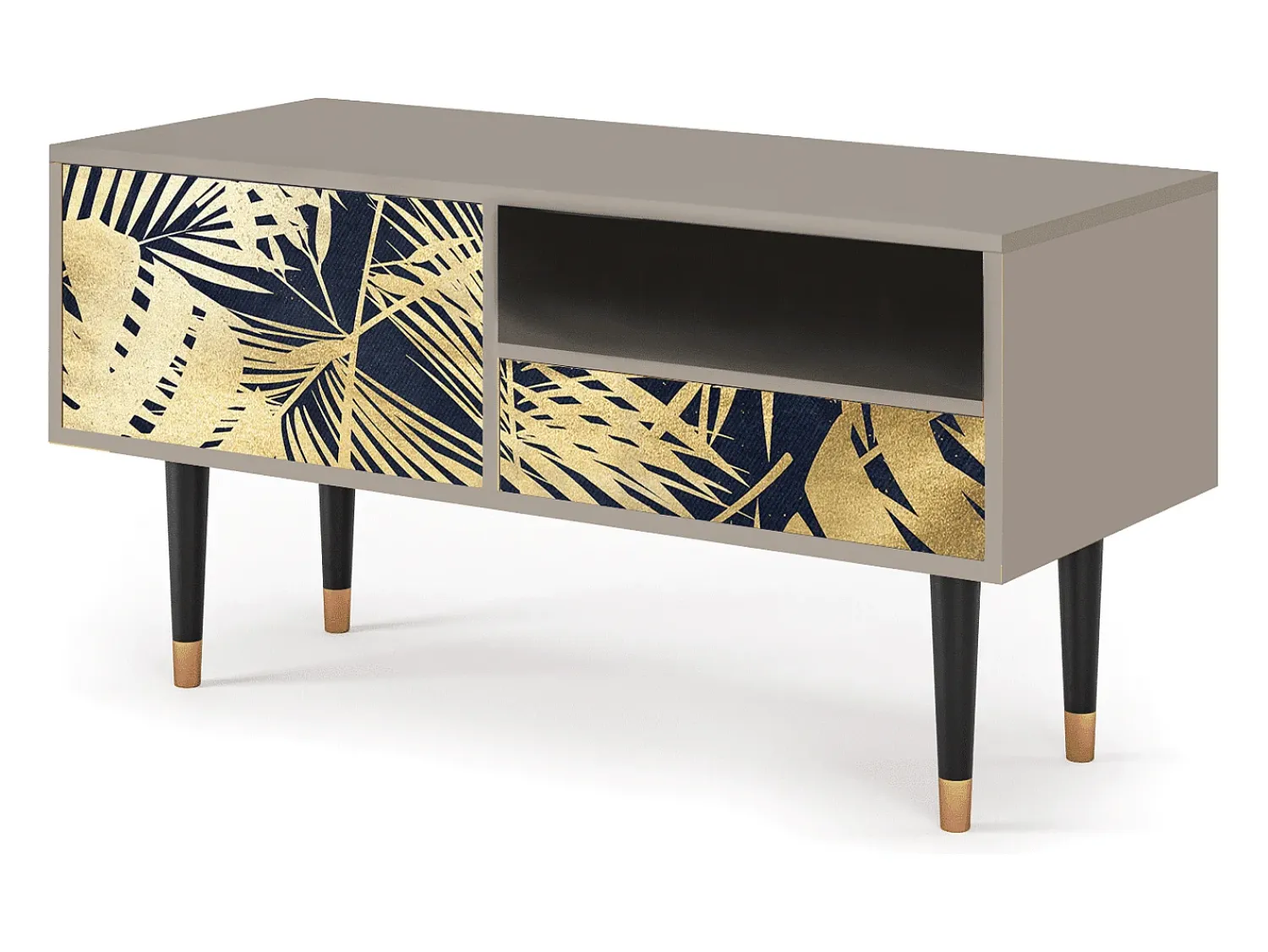 Móvel De Tv| Mueble de TV - 115х59х48 cm - T3 - Jungle Vibes, Areia Bege