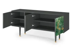 New Mueble de TV - 150х69х41 cm - T5 - Jungles in Paris, Antracite Cinza antracite