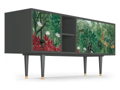 New Mueble de TV - 150х69х41 cm - T5 - Jungles in Paris, Antracite Cinza antracite