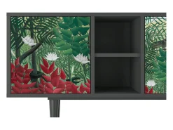 New Mueble de TV - 150х69х41 cm - T5 - Jungles in Paris, Antracite Cinza antracite