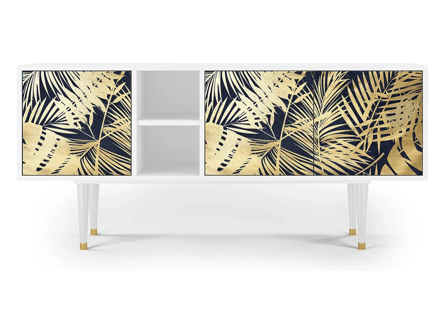 Mueble de TV - 150х69х41 cm - T5 - Jungle Vibes, Branco^ Móvel De Tv