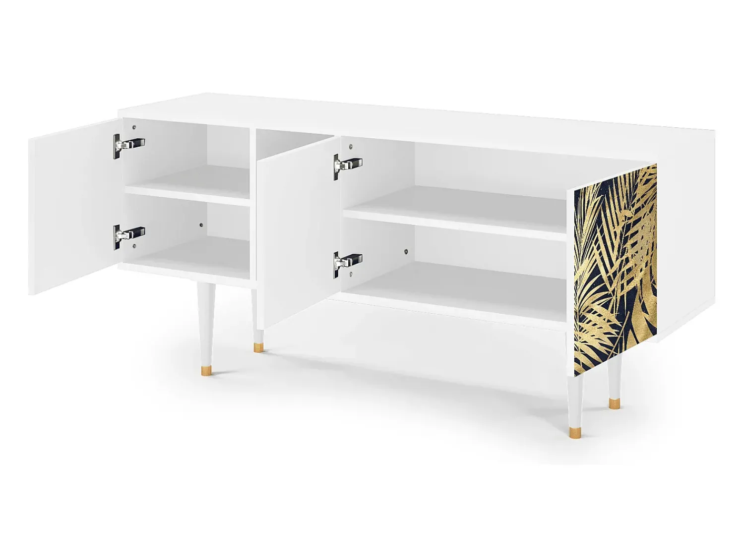 Mueble de TV - 150х69х41 cm - T5 - Jungle Vibes, Branco^ Móvel De Tv