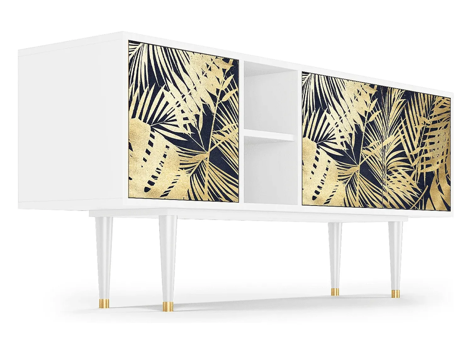 Mueble de TV - 150х69х41 cm - T5 - Jungle Vibes, Branco^ Móvel De Tv