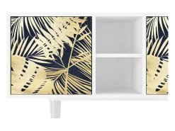 Mueble de TV - 150х69х41 cm - T5 - Jungle Vibes, Branco^ Móvel De Tv