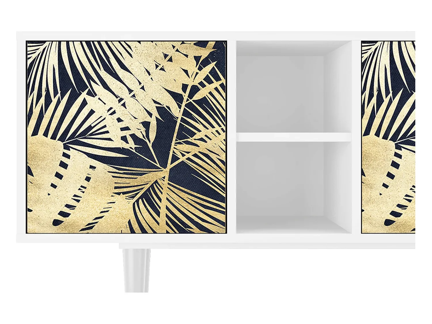 Mueble de TV - 150х69х41 cm - T5 - Jungle Vibes, Branco^ Móvel De Tv
