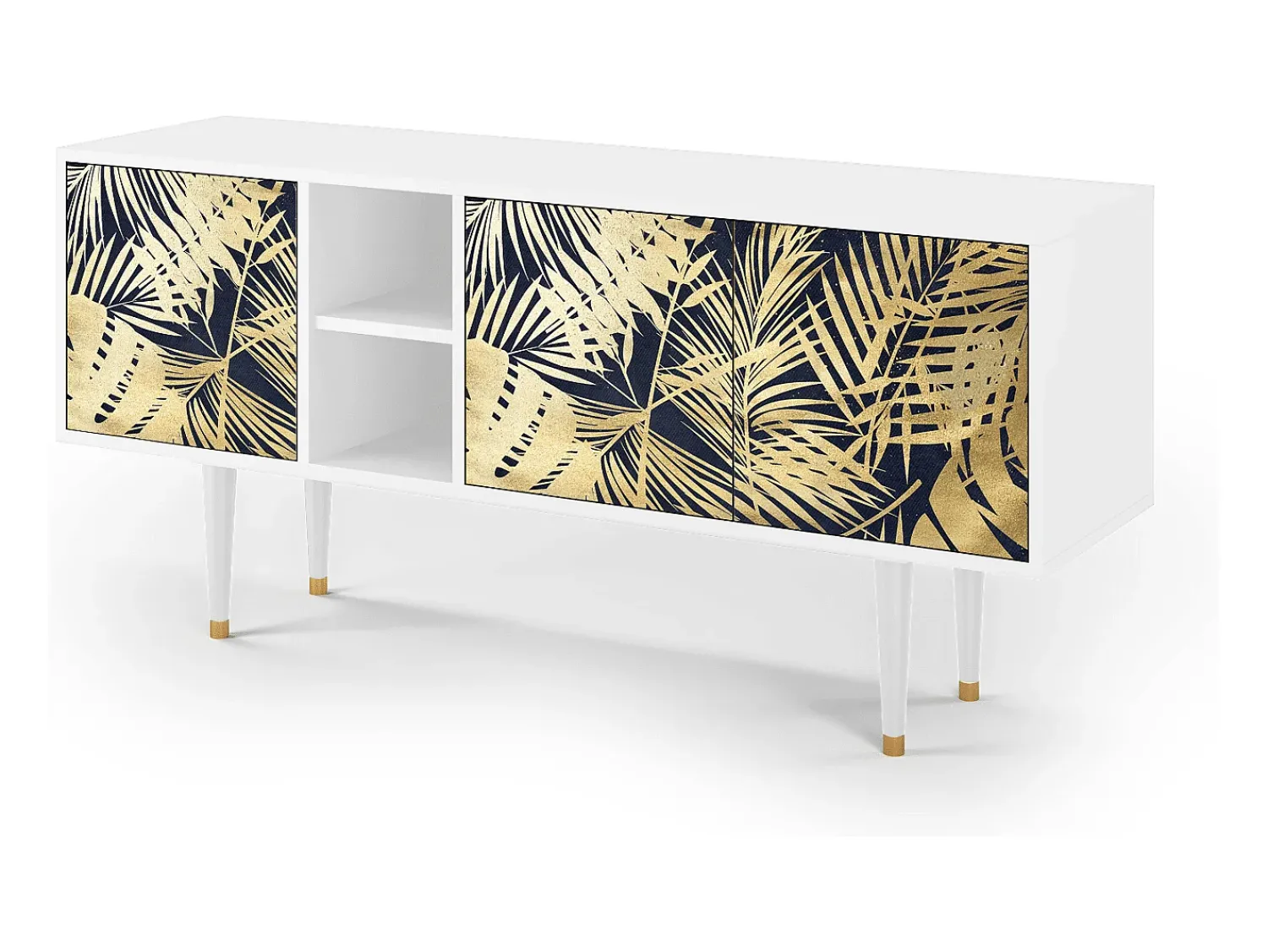 Mueble de TV - 150х69х41 cm - T5 - Jungle Vibes, Branco^ Móvel De Tv