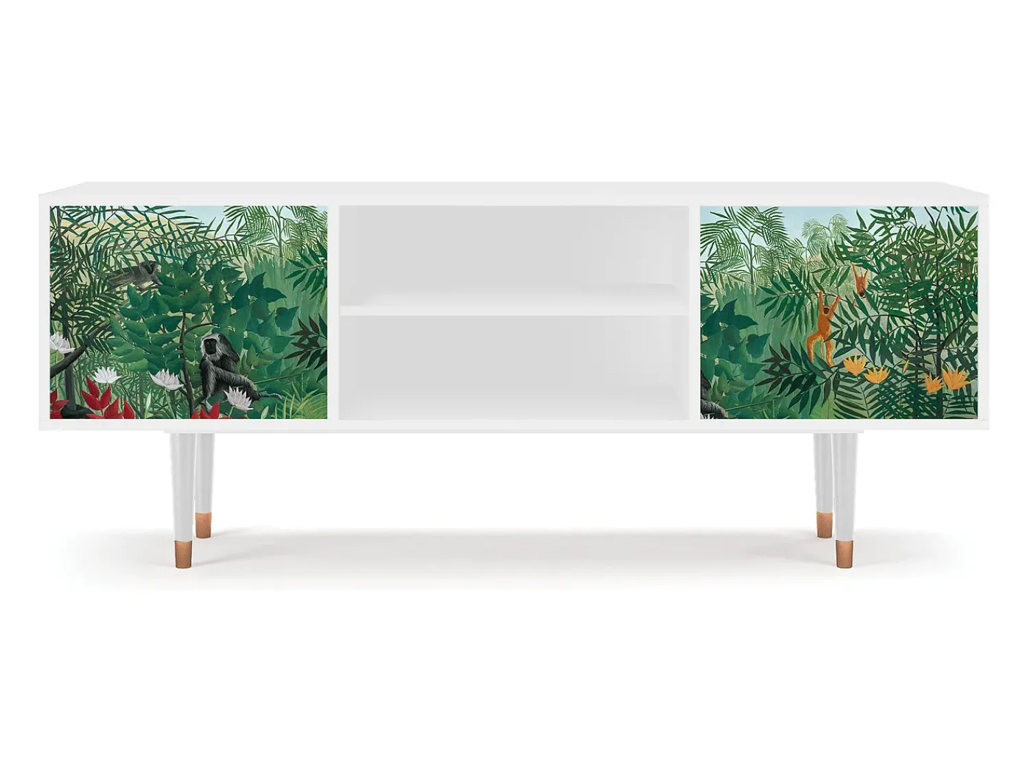 Móvel De Tv* Mueble de TV - 170х69х48 cm - T2 - Jungles in Paris, Branco Bege