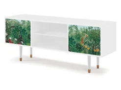 Móvel De Tv* Mueble de TV - 170х69х48 cm - T2 - Jungles in Paris, Branco Bege