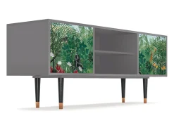 Móvel De Tv| Mueble de TV - 170х69х48 cm - T2 - Jungles in Paris, Cinza Cinzento