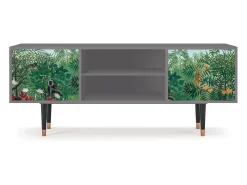 Móvel De Tv| Mueble de TV - 170х69х48 cm - T2 - Jungles in Paris, Cinza Cinzento