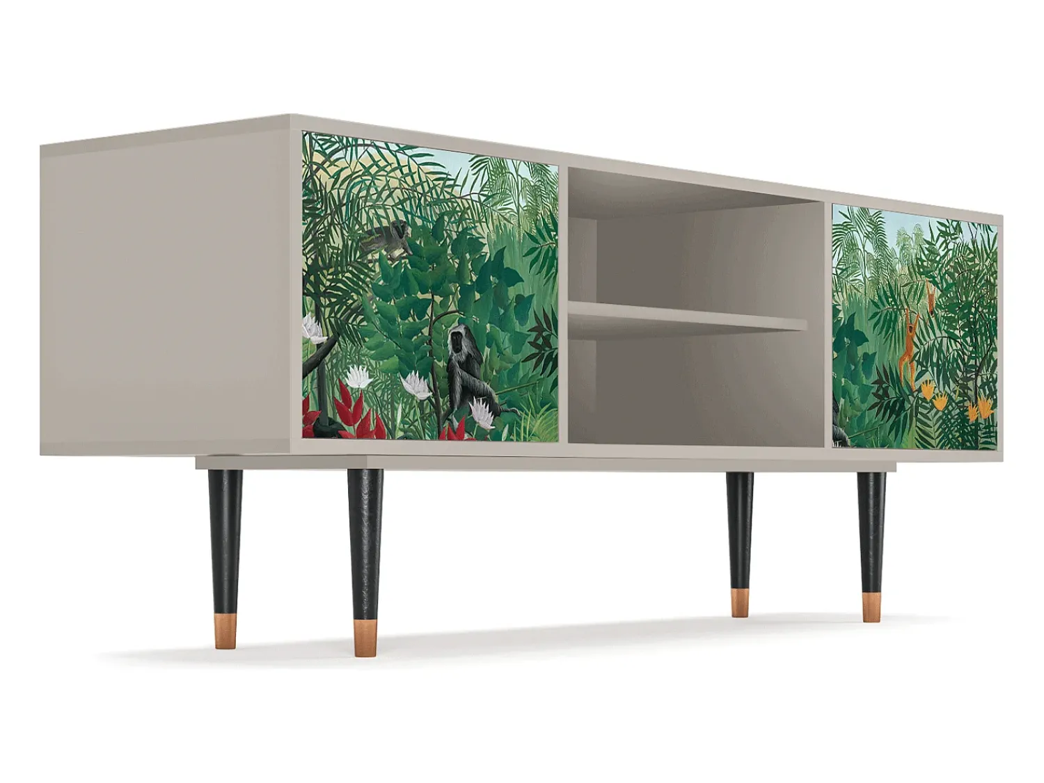 Móvel De Tv| Mueble de TV - 170х69х48 cm - T2 - Jungles in Paris, Areia Bege