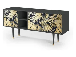 Clearance Mueble de TV - 150х69х41 cm - T5 - Jungle Vibes, Antracite Cinza antracite