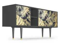 Clearance Mueble de TV - 150х69х41 cm - T5 - Jungle Vibes, Antracite Cinza antracite